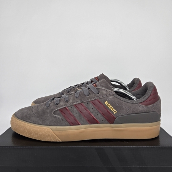 New adidas Busenitz Vulc II Charcoal Shadow Red Gum Men's Shoes Size 11.5 - Picture 1 of 8